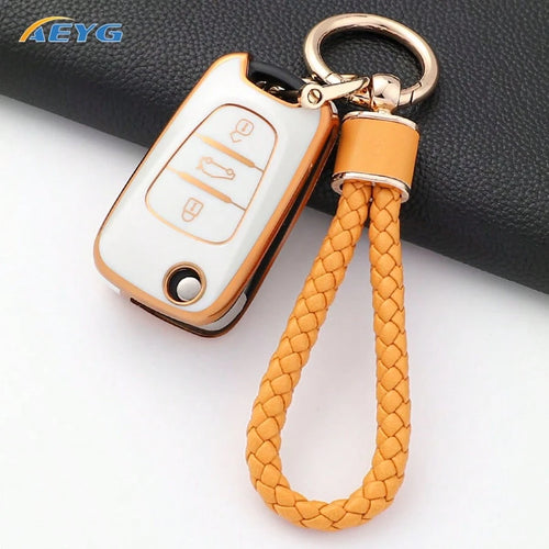 3-Button TPU Car Key Fob Shell Compatible With Hyundai I20 I30 Ix35 I35 Accent Elantra Santa Fe, Kia K2 K5 Soul Sorento Sportage Cerato Rio Picanto Protective Cover Accessory