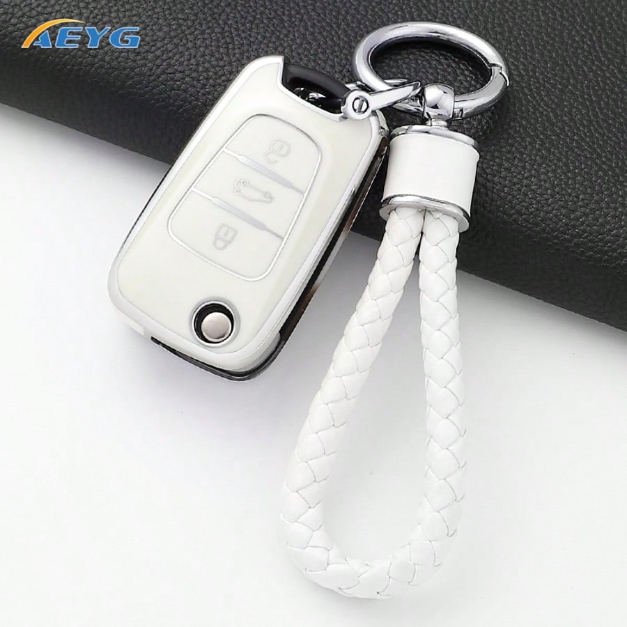3-Button TPU Car Key Fob Shell Compatible With Hyundai I20 I30 Ix35 I35 Accent Elantra Santa Fe, Kia K2 K5 Soul Sorento Sportage Cerato Rio Picanto Protective Cover Accessory