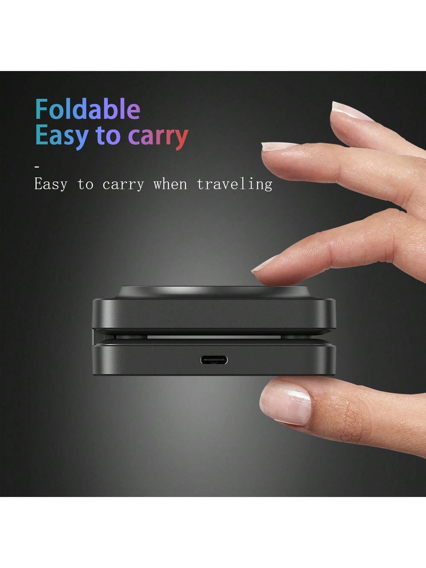 3 In 1 Charging Station, 15W Foldable Magnetic Wireless Charger, Travel Charging Pad Compatible With IPhone 17 16 15 14 13 Pro Max Plus Compatible With Apple Watch Compatible With AirPods