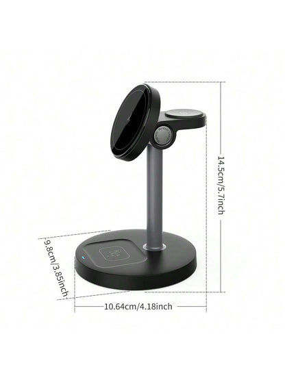 3 In 1 Wireless Charging Station, Fast Charging For IPhone 16 15 14 13 12 Pro Pro Max For I-Watch 3-10 SE Ultra, For AirPods 4 3 2 Pro Wireless Charger Wireless Charger Stand With Phone And Watch Comp