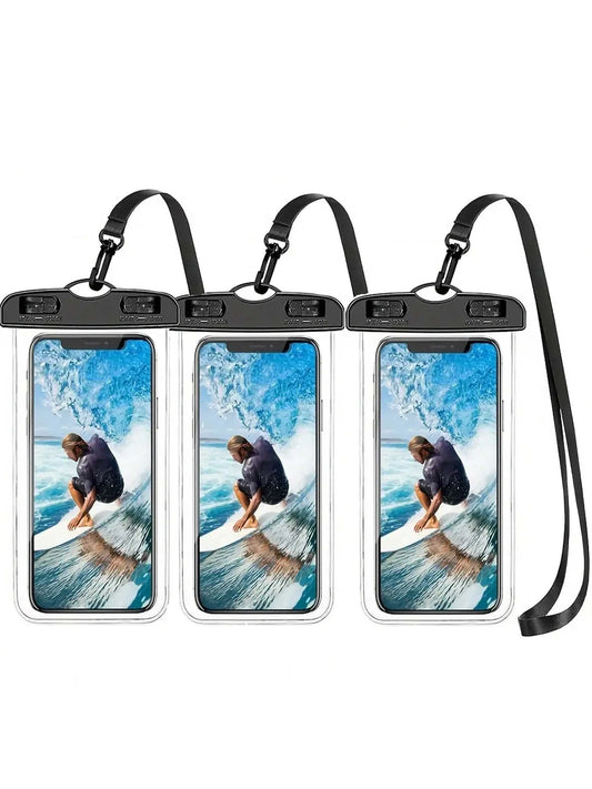 3 Packs- Waterproof Phone Pouch, Waterproof Cell Phone Dry Bag, Compatible With Iphone 15/14/13 Pro Max Plus Cellphone Up To 7.0'' Large Waterproof Phone Case