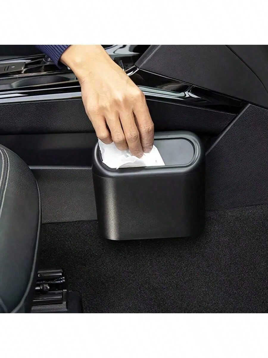 3 Pieces/Set-1 Garbage Bin+2 Roll Garbage Bags, Car Side Door Hanging Storage Box, Leak Proof Car Garbage Bin, Multifunctional Storage Box, Suitable For Cars, Homes, Offices (Black) Car Trash Can