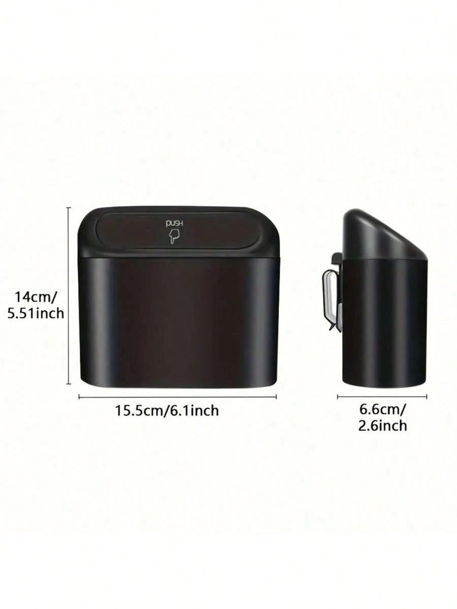 3 Pieces/Set-1 Garbage Bin+2 Roll Garbage Bags, Car Side Door Hanging Storage Box, Leak Proof Car Garbage Bin, Multifunctional Storage Box, Suitable For Cars, Homes, Offices (Black) Car Trash Can