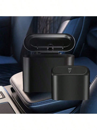 3 Pieces/Set-1 Garbage Bin+2 Roll Garbage Bags, Car Side Door Hanging Storage Box, Leak Proof Car Garbage Bin, Multifunctional Storage Box, Suitable For Cars, Homes, Offices (Black) Car Trash Can