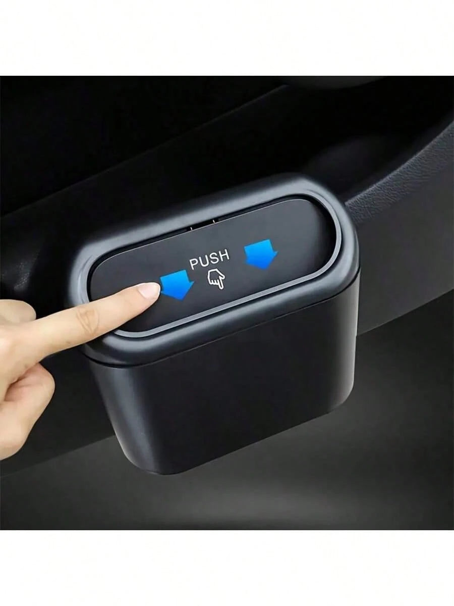 3 Pieces/Set-1 Garbage Bin+2 Roll Garbage Bags, Car Side Door Hanging Storage Box, Leak Proof Car Garbage Bin, Multifunctional Storage Box, Suitable For Cars, Homes, Offices (Black) Car Trash Can