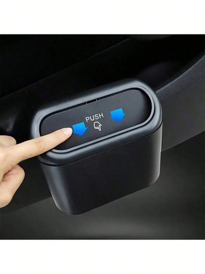 3 Pieces/Set-1 Garbage Bin+2 Roll Garbage Bags, Car Side Door Hanging Storage Box, Leak Proof Car Garbage Bin, Multifunctional Storage Box, Suitable For Cars, Homes, Offices (Black) Car Trash Can