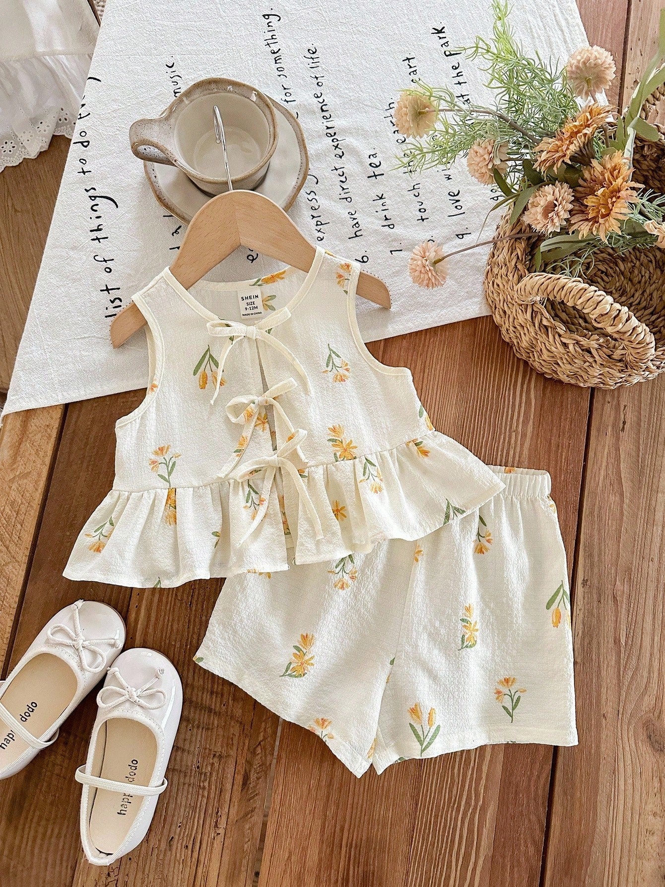 3 Sets, Get 1 Set Random. Baby Girl Knitted Striped Round Neck Vest And Shorts Set