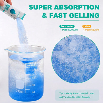 30 PACK Poo Gel For Portable Toilet, Camping Toilet Powder For Potty Bags, Absorbent Gel, Portable Toilet Gel Packets For Outdoor Recreation Camping Supplies (30)