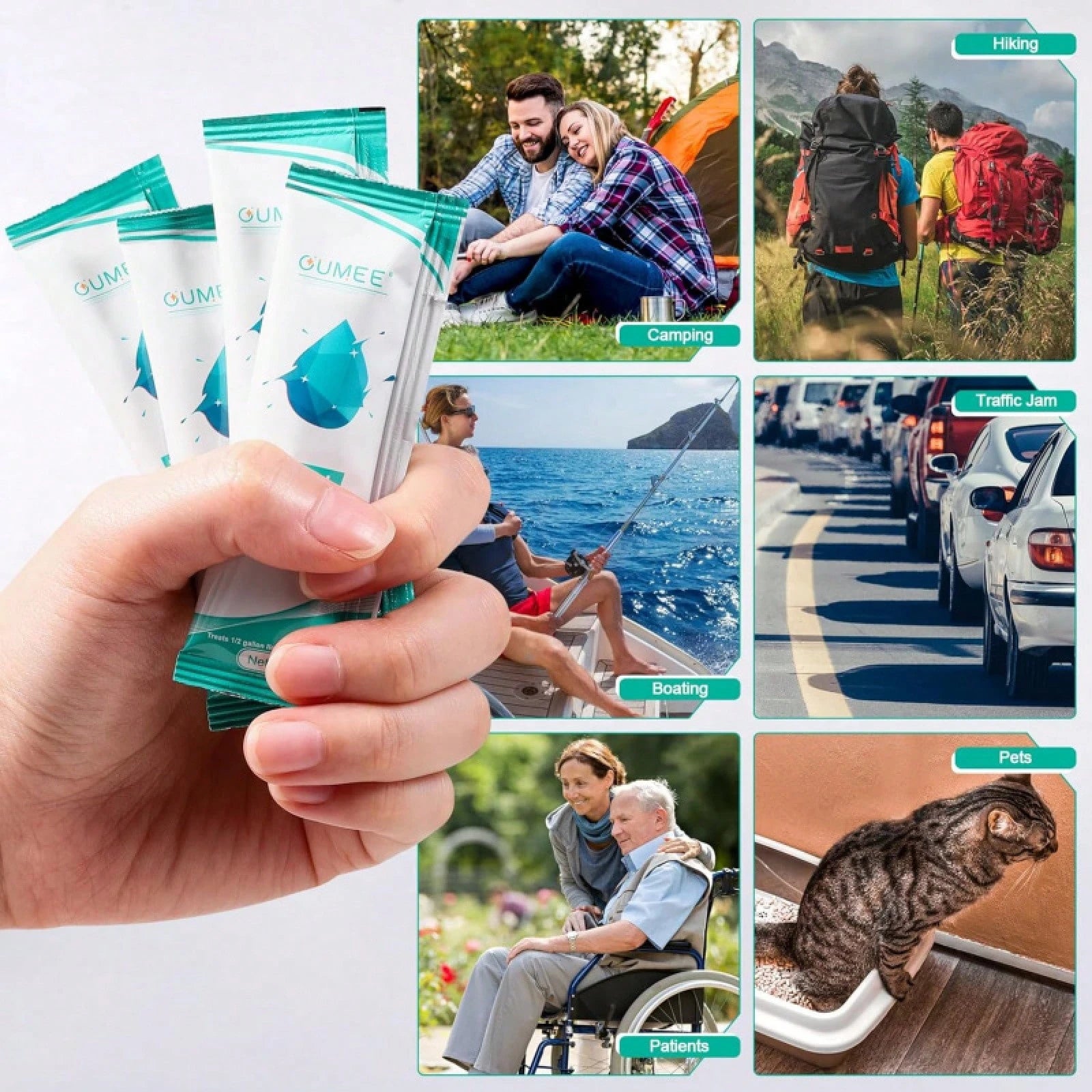 30 PACK Poo Gel For Portable Toilet, Camping Toilet Powder For Potty Bags, Absorbent Gel, Portable Toilet Gel Packets For Outdoor Recreation Camping Supplies (30)