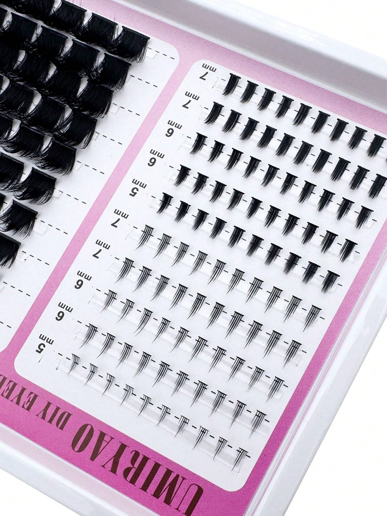 300/200D/160D/100D/60D Fluffy Lash Clusters Spikes Thick Cluster Eyelash Extensions Wispy Spiky Bottom Lashes Clusters Faux Mink Eyelash Clusters 10-28MM D Curl Individual Lashes Volume Cartoon Cluste