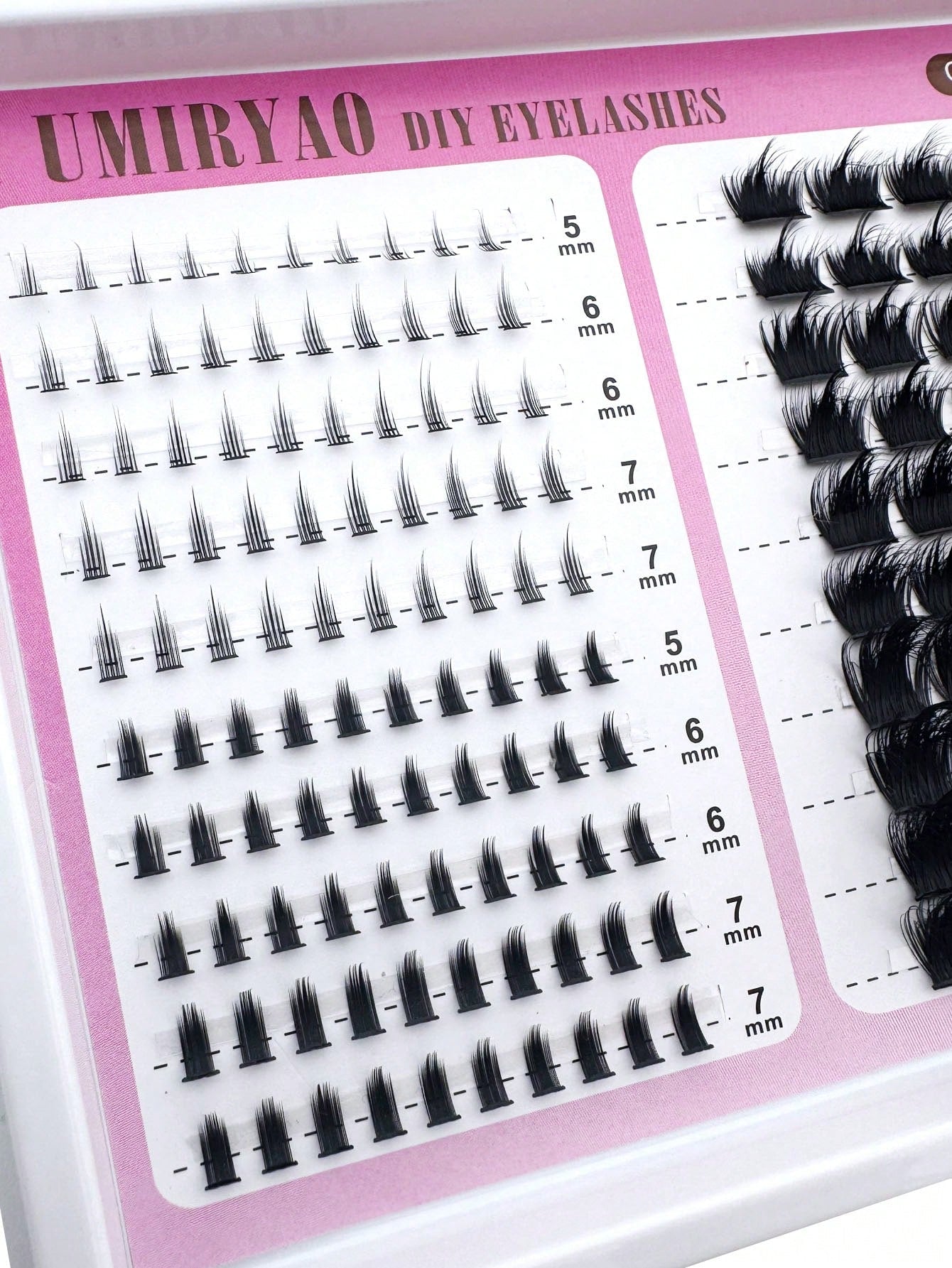 300/200D/160D/100D/60D Fluffy Lash Clusters Spikes Thick Cluster Eyelash Extensions Wispy Spiky Bottom Lashes Clusters Faux Mink Eyelash Clusters 10-28MM D Curl Individual Lashes Volume Cartoon Cluste