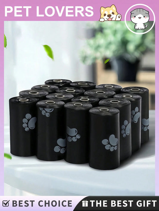 300pcs=20rolls Pet Waste Bags, Leak-Proof Pet Trash Bags, Suitable For Dog Outdoor Walks (450pcs=30rolls, 225pcs=15rolls, 150pcs=10rolls, 75pcs=5rolls, 15pcs=1roll)