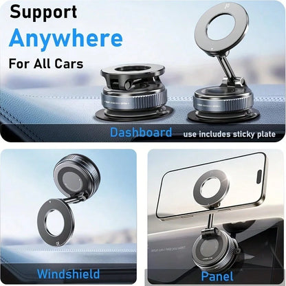 360° Adjustable Magnetic Phone Holder, Suitable For Cars/Gyms/Mirrors/Smooth Surfaces/Bathroom Mirrors, Compatible With IPhone 16/15/14 Series, Portable Folding Car Phone Holder, Compatible With All S