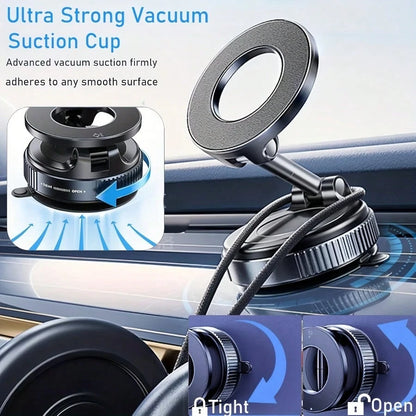 360° Adjustable Magnetic Phone Holder, Suitable For Cars/Gyms/Mirrors/Smooth Surfaces/Bathroom Mirrors, Compatible With IPhone 16/15/14 Series, Portable Folding Car Phone Holder, Compatible With All S