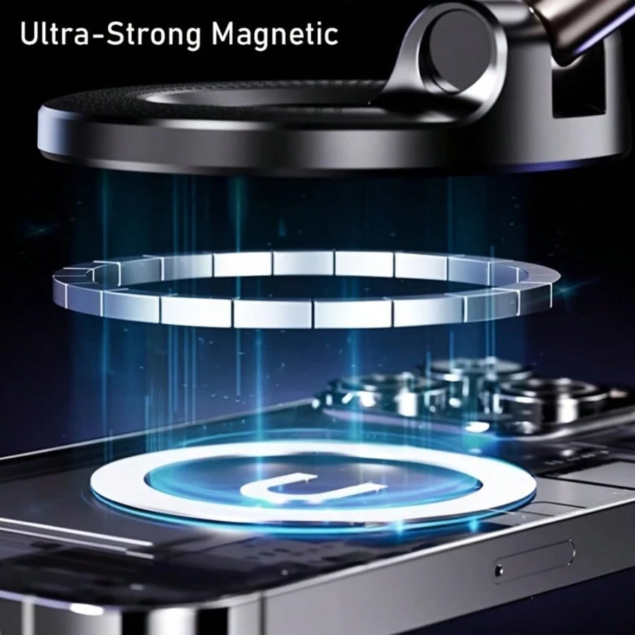 360° Adjustable Magnetic Phone Holder, Suitable For Cars/Gyms/Mirrors/Smooth Surfaces/Bathroom Mirrors, Compatible With IPhone 16/15/14 Series, Portable Folding Car Phone Holder, Compatible With All S