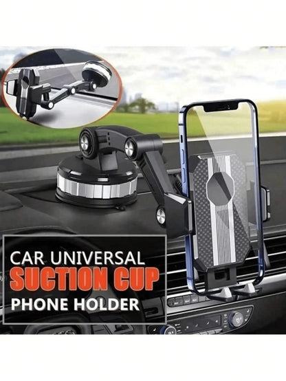 360 Degree Rotating Phone Holder- Made Of ABS Material, With Adjustable Arm And Clip Dashboard Mount, Suitable For Cars, Trucks And Construction Vehicles