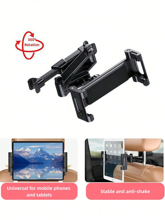 360° Rotatable & Adjustable Car Headrest Mount Holder, Fits Most Tablets, Phones, IPad Air/Mini, Switch, Suitable For Car Backseat, Travel Essential