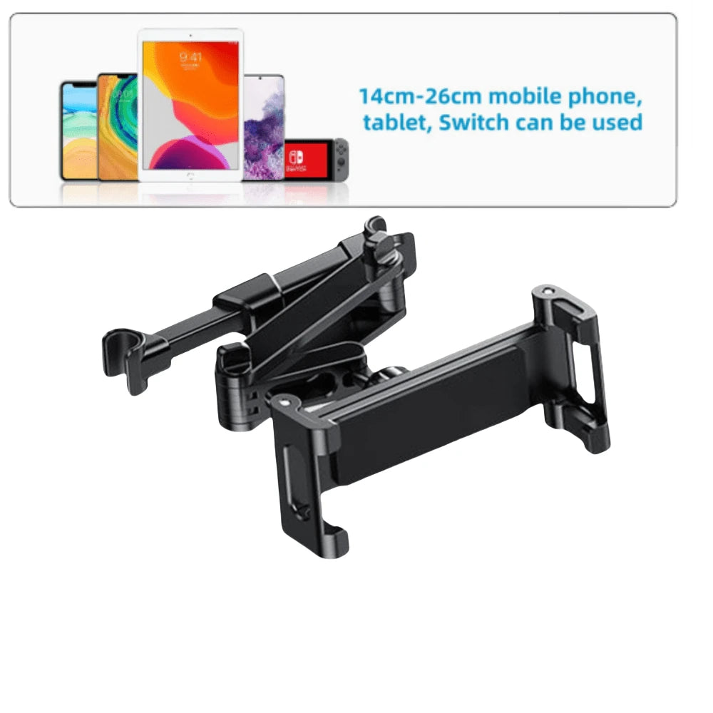 360° Rotatable & Adjustable Car Headrest Mount Holder, Fits Most Tablets, Phones, IPad Air/Mini, Switch, Suitable For Car Backseat, Travel Essential