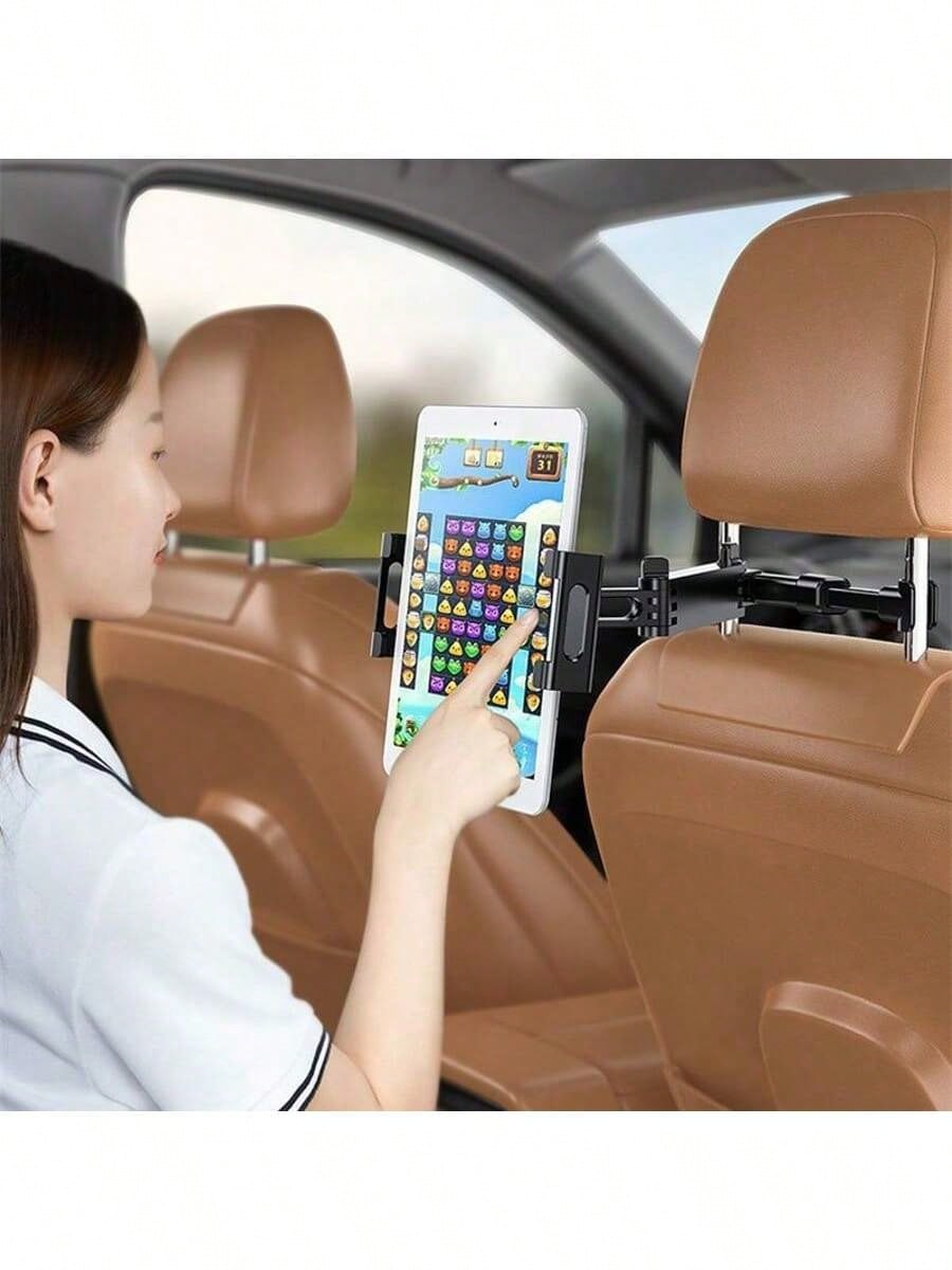 360° Rotatable & Adjustable Car Headrest Mount Holder, Fits Most Tablets, Phones, IPad Air/Mini, Switch, Suitable For Car Backseat, Travel Essential