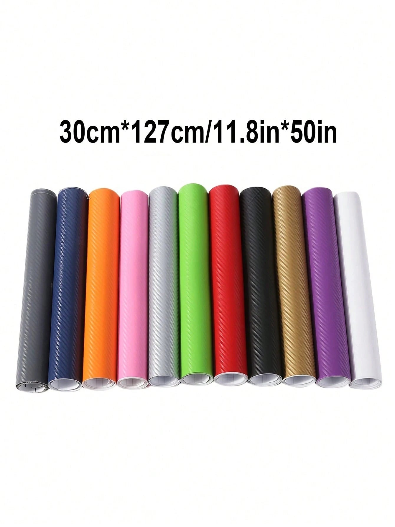 3D Carbon Fiber Texture Car Wrap Film 30cm*127cm Self-Adhesive Waterproof Scratch-Resistant Bubble-Free PVC Decorative Sticker Suitable For Car Body/Computer/Motorcycle/Furniture