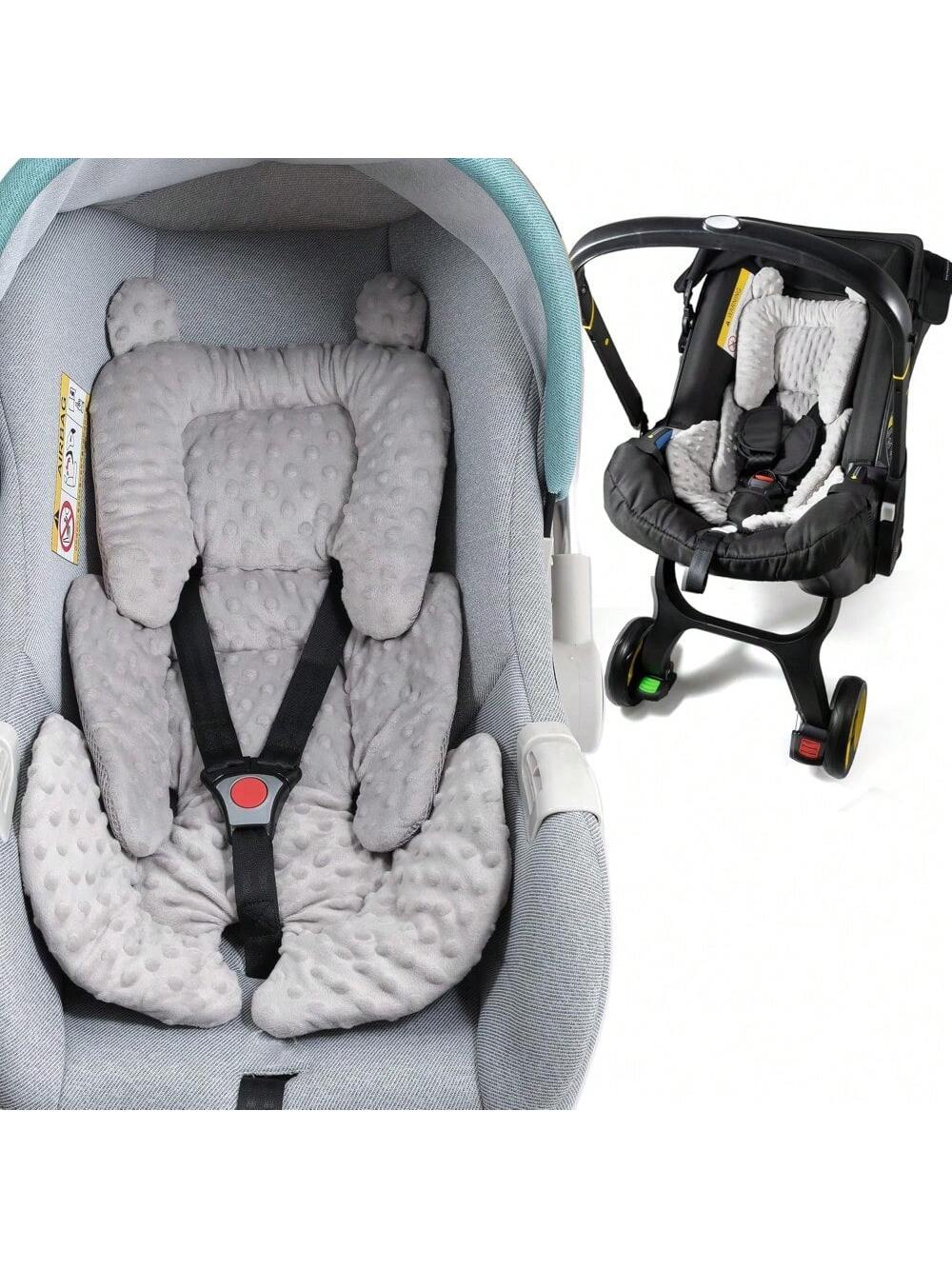 3in1 Baby CarSeat Head Support For Infant, Reversible Soft Infant Car Seat Insert Newborn Boy Girl, Breathable Head Body Support Pillow Cushion