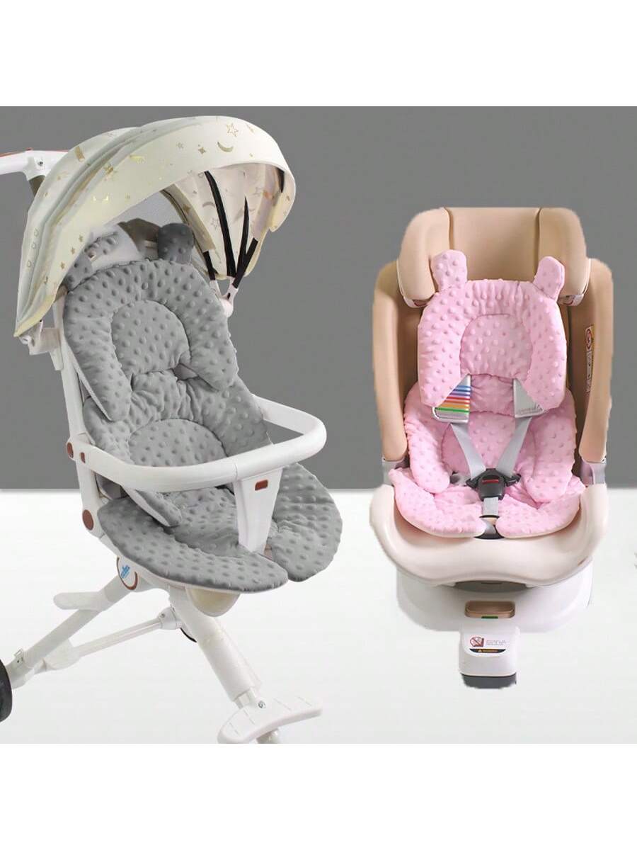 3in1 Baby CarSeat Head Support For Infant, Reversible Soft Infant Car Seat Insert Newborn Boy Girl, Breathable Head Body Support Pillow Cushion