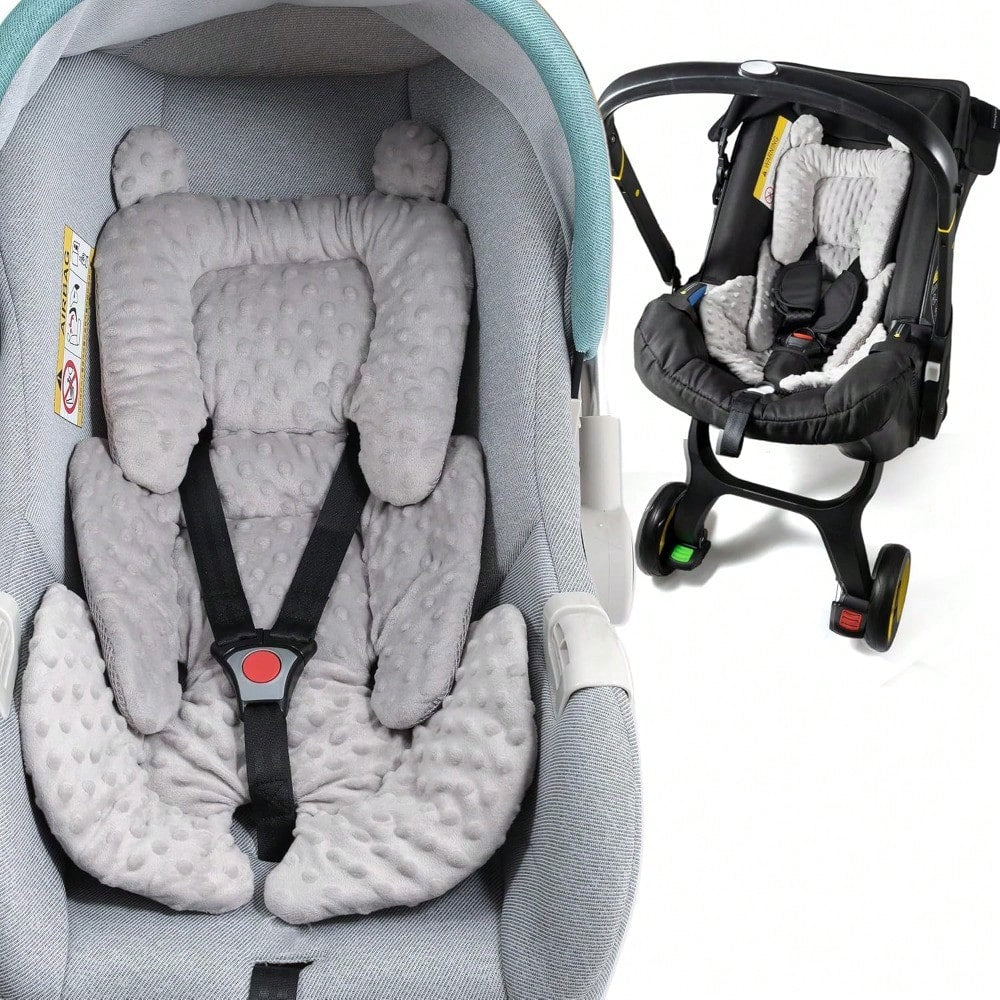 3in1 Baby CarSeat Head Support For Infant, Reversible Soft Infant Car Seat Insert Newborn Boy Girl, Breathable Head Body Support Pillow Cushion