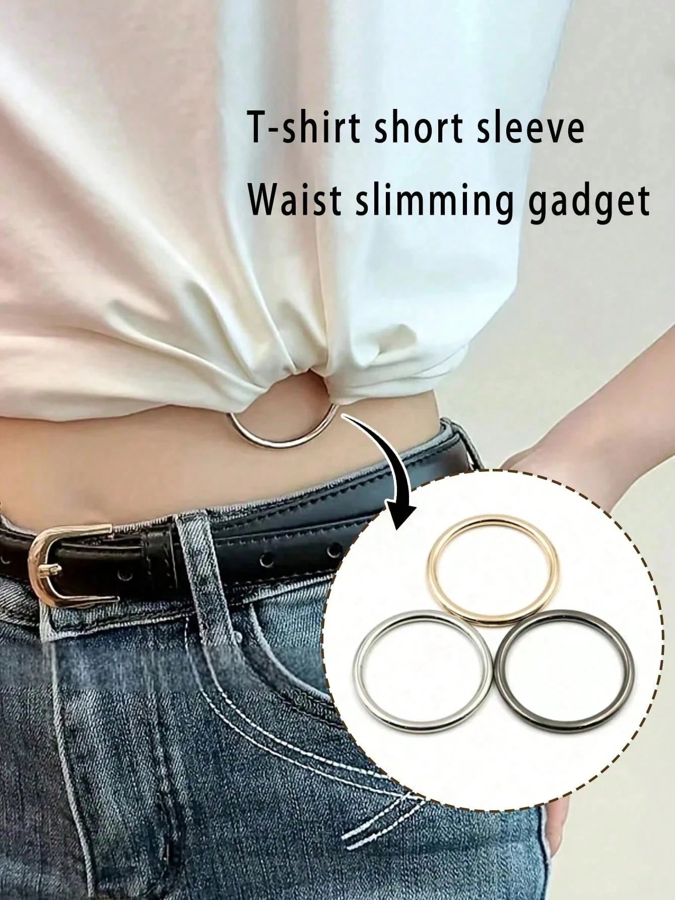 3pcs/1pc Adjustable Hem And Cuff Clips, No Sewing Required, Suitable For T-Shirts, Shirts, Dresses- Quick Adjustment Buckle, With Durable Multi-Color Clips, Clothing Fasteners, Convenient For DIY Alt