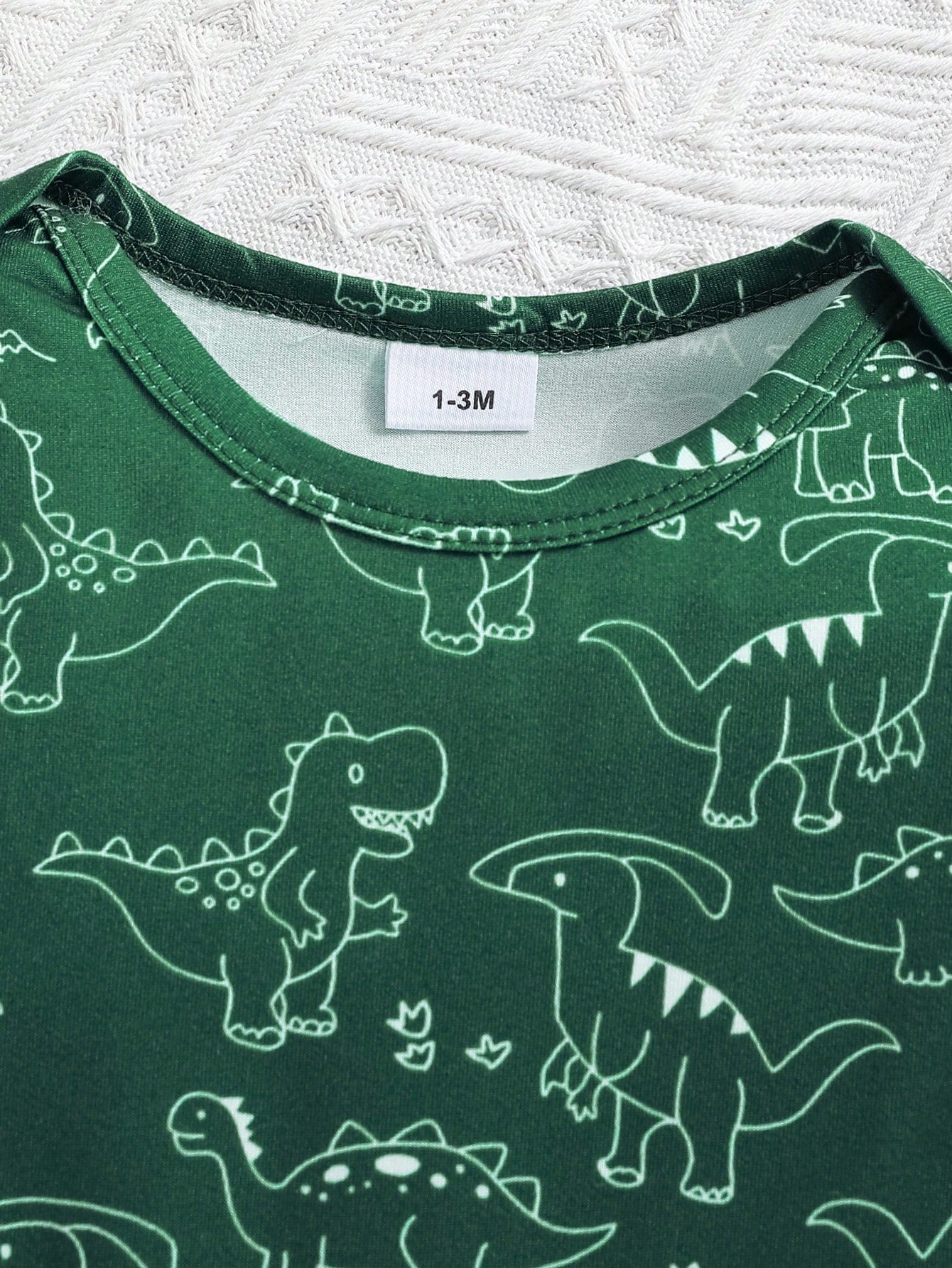 3pcs Cute Cartoon Dinosaur & Striped Print Long Sleeve Footed Romper, Suitable For Baby Boys/Girls, Newborn Infant Clothing, Baby Boy Clothes For Spring, Summer, Autumn