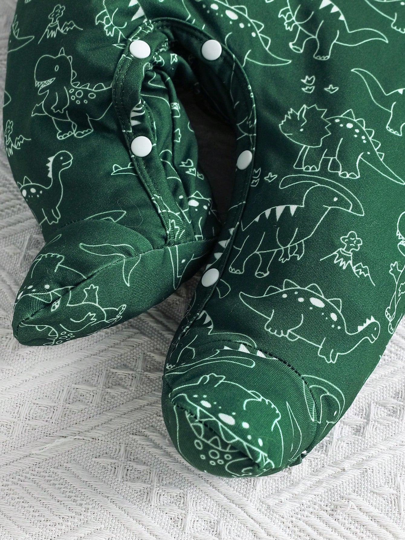 3pcs Cute Cartoon Dinosaur & Striped Print Long Sleeve Footed Romper, Suitable For Baby Boys/Girls, Newborn Infant Clothing, Baby Boy Clothes For Spring, Summer, Autumn