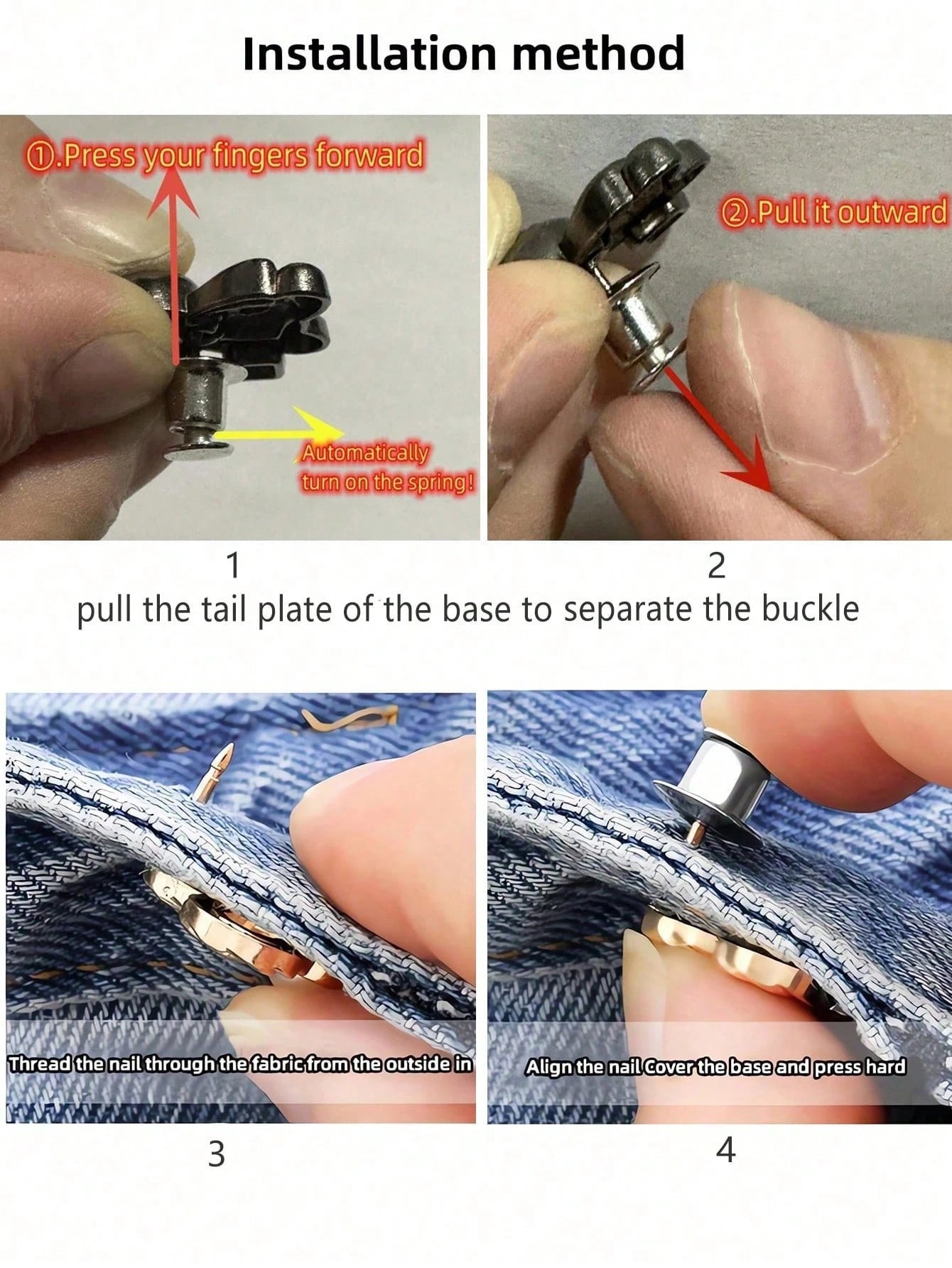 3pcs High Quality Butterfly Waist Cincher Clips, Detachable Fashion Pants Clips Suitable For Jeans, Skirts, Trousers, Bags, For Women And Girls