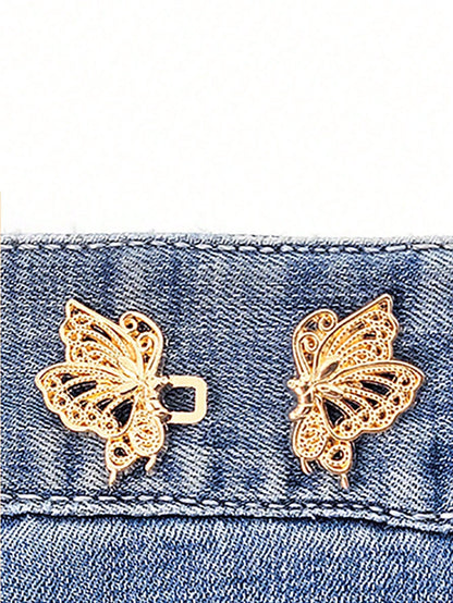 3pcs High Quality Butterfly Waist Cincher Clips, Detachable Fashion Pants Clips Suitable For Jeans, Skirts, Trousers, Bags, For Women And Girls