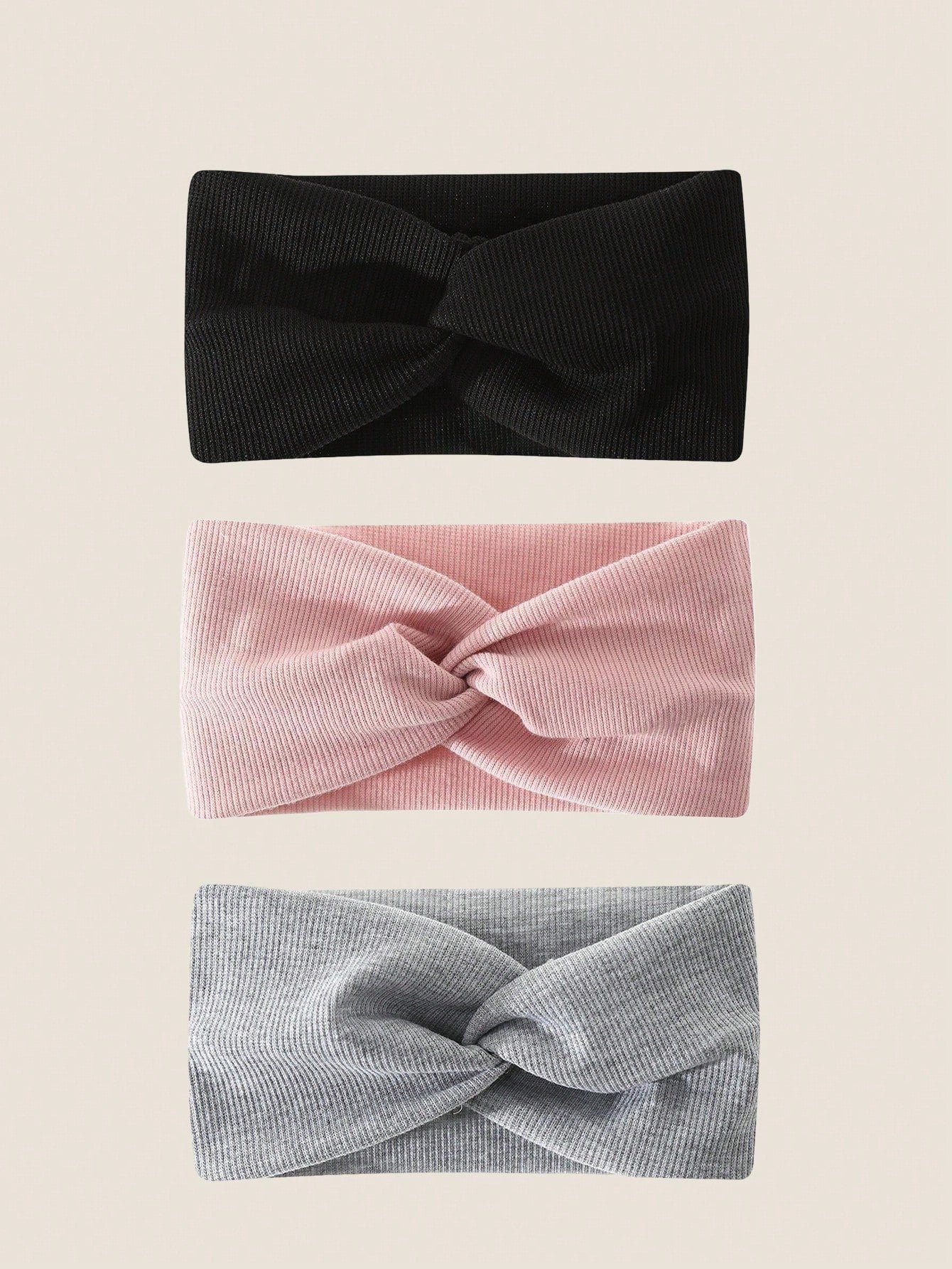 3pcs Plain Simple Criss-Cross Headbands For Girls, Casual Daily Wear, Back To School