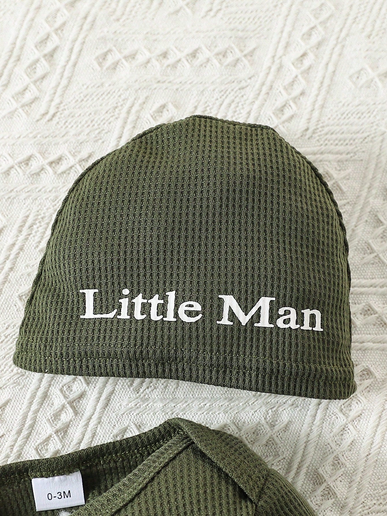 3pcs/Set Baby Boy Contrast Color Patchwork Long Sleeve Bodysuit, Solid Pants And Letter Print Hat