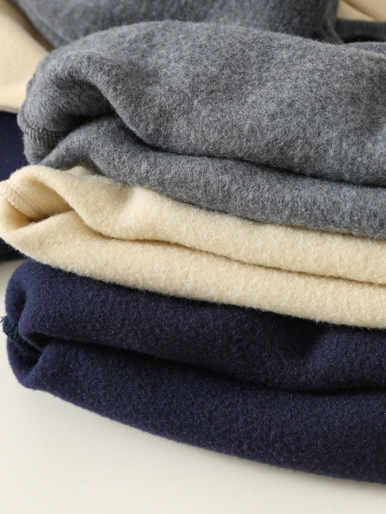 3pcs/Set Baby Boy Sweatshirts,Navy Blue,Summer,Casual Thickened Fleece Solid Color Dinosaur Print Crew Neck Long Sleeve,Comfortable Daily Wear,Autumn