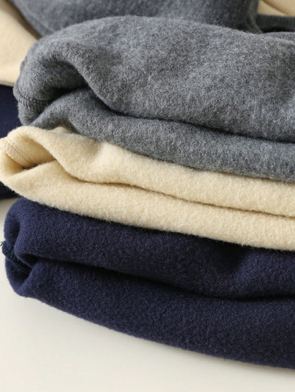 3pcs/Set Baby Boy Sweatshirts,Navy Blue,Summer,Casual Thickened Fleece Solid Color Dinosaur Print Crew Neck Long Sleeve,Comfortable Daily Wear,Autumn