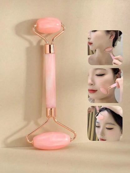 3pcs/Set Facial Gua Sha Massage Ice Mask Tool Roller Body Scraping Board Pink Tool Set Body Clearing Facial Beauty Lifting Massage