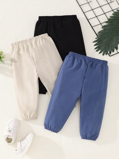 3pcs Set Multi-Color Casual Pants For Baby Boys, Infant Boys' Sweatpants Sports Trousers, Spring Summer Autumn Winter Anti-Mosquito