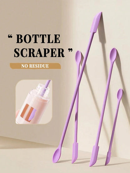 3pcs Silicone Empty Bottle Scraper With Black Scraper, Foundation Scraper, Shower Gel Scraper