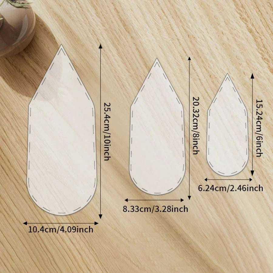 3pcs Storage Baskets Making Quilting Templates DIY Transparent PET Sewing Template- Precise Cutting And Handmade Tools, Suitable For Flower Baskets, Ideal For Both Beginners And Experts- Perfect For