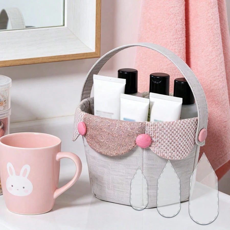 3pcs Storage Baskets Making Quilting Templates DIY Transparent PET Sewing Template- Precise Cutting And Handmade Tools, Suitable For Flower Baskets, Ideal For Both Beginners And Experts- Perfect For