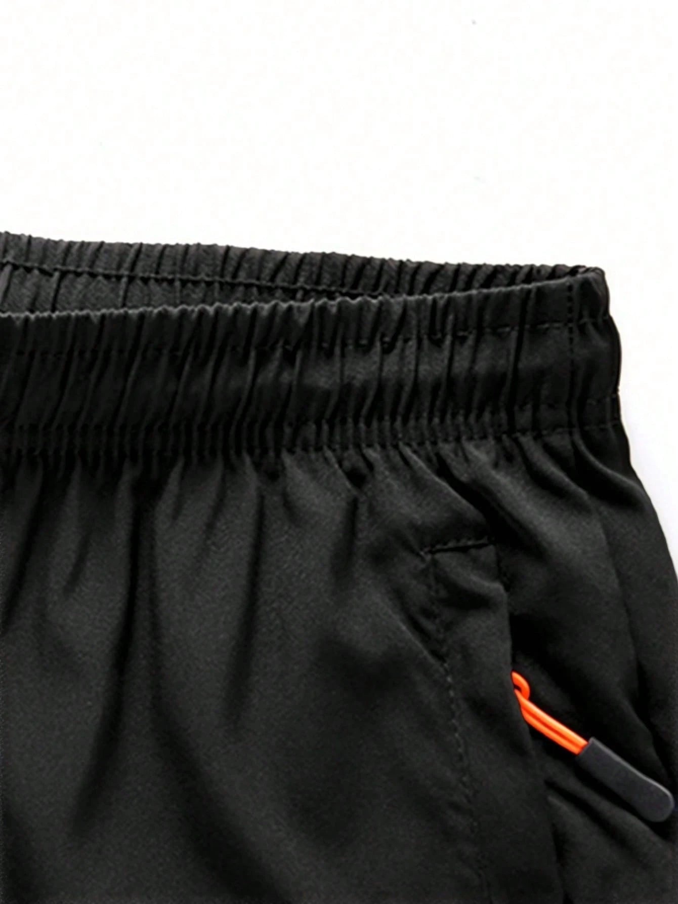 3pcs Women's Casual Shorts, Summer Elastic Waist Drawstring Shorts With Zipper Pockets, Comfortable For Sports, Hiking, Running