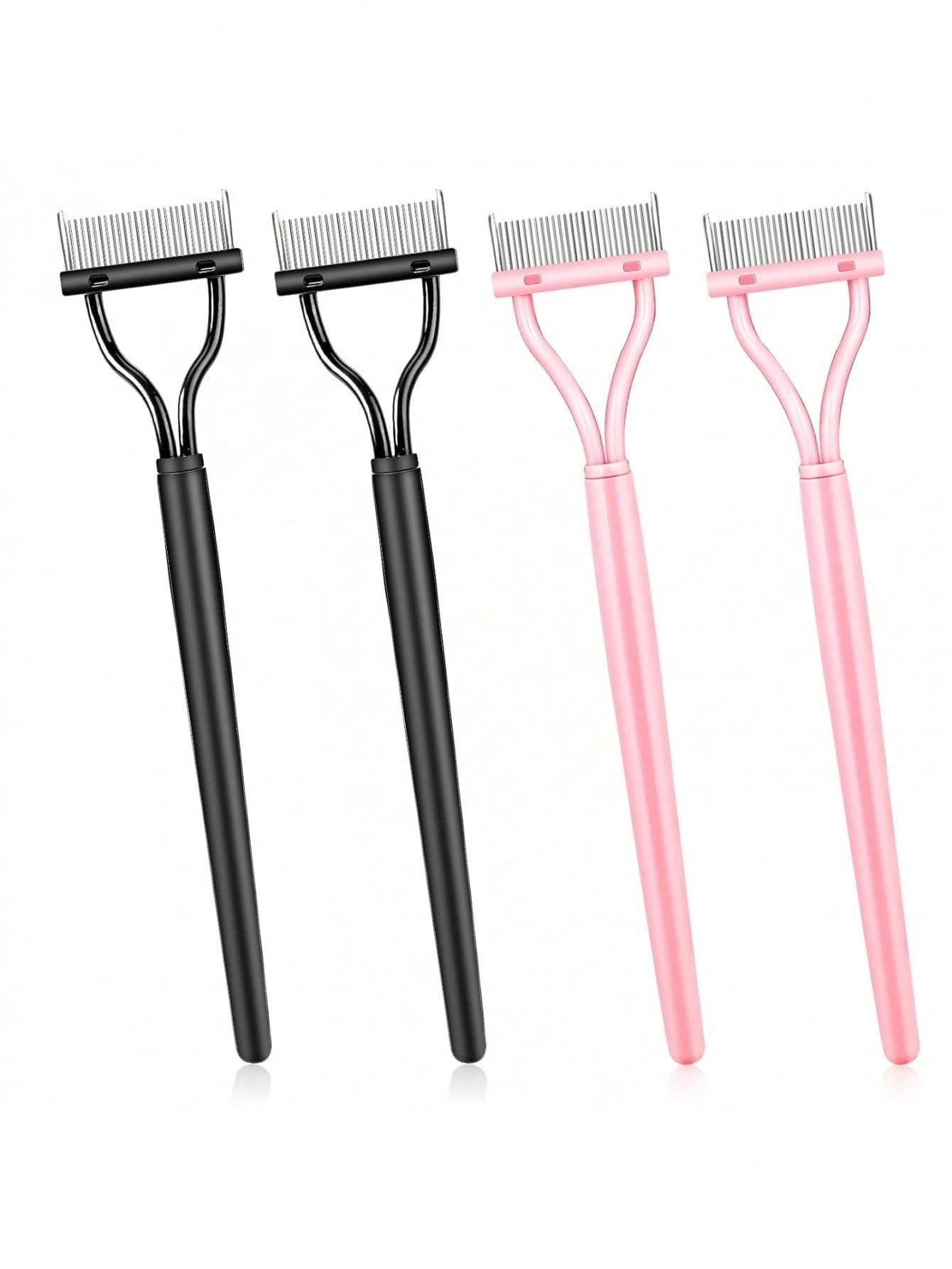 4/2/1 Eyelash Separator Metal Tooth Mascara Brush With Cap, Eyelash Comb For Combing And Separating Lashes, Women's Mascara Applicator, Makeup Accessory, Makeup Tool, Gift, Women's Gift