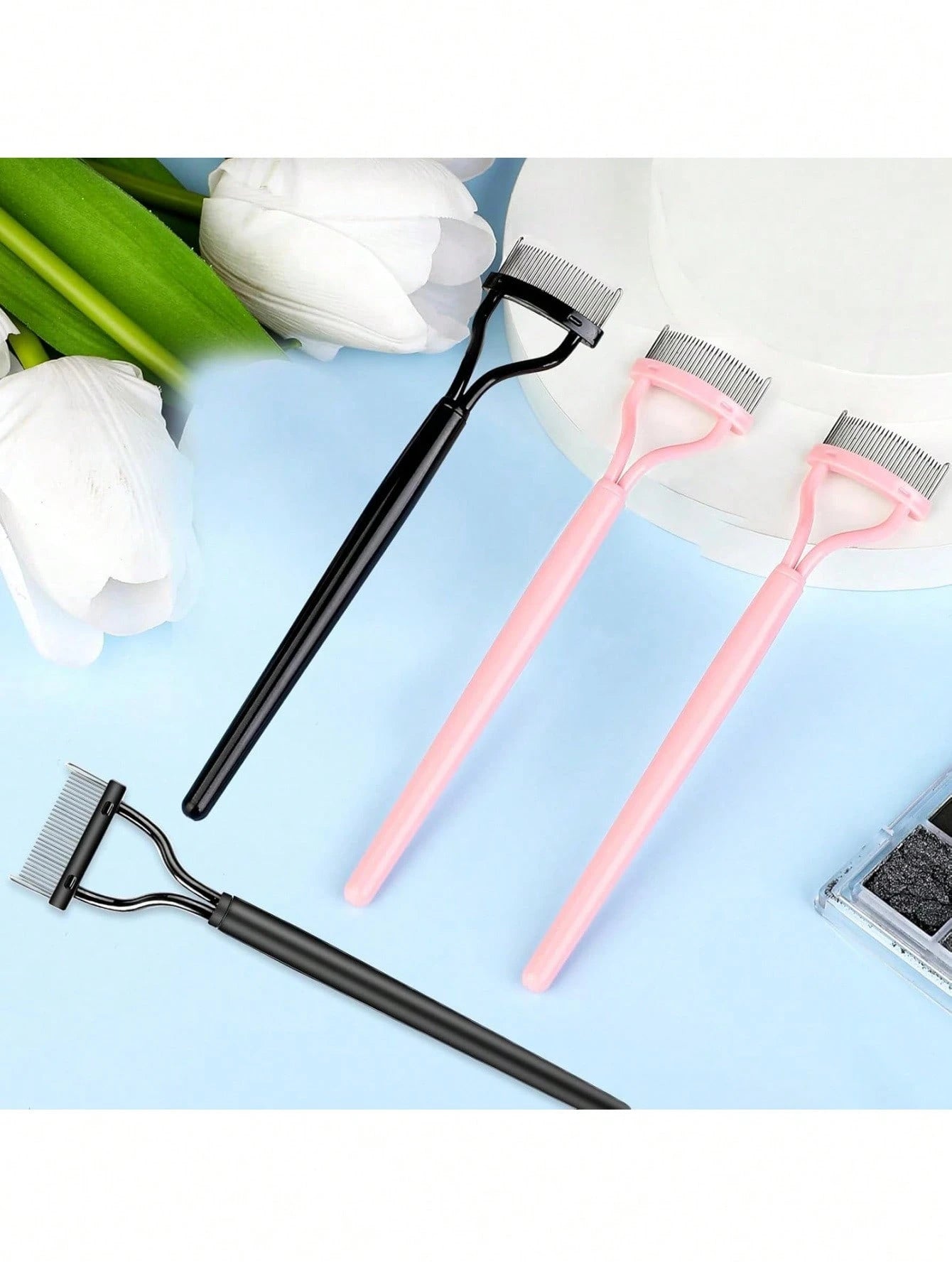 4/2/1 Eyelash Separator Metal Tooth Mascara Brush With Cap, Eyelash Comb For Combing And Separating Lashes, Women's Mascara Applicator, Makeup Accessory, Makeup Tool, Gift, Women's Gift