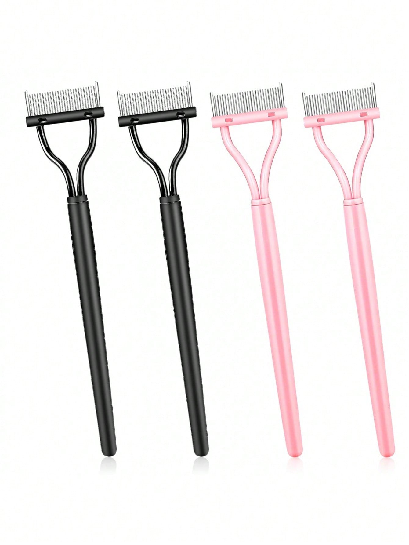 4/2/1 Eyelash Separator Metal Tooth Mascara Brush With Cap, Eyelash Comb For Combing And Separating Lashes, Women's Mascara Applicator, Makeup Accessory, Makeup Tool, Gift, Women's Gift