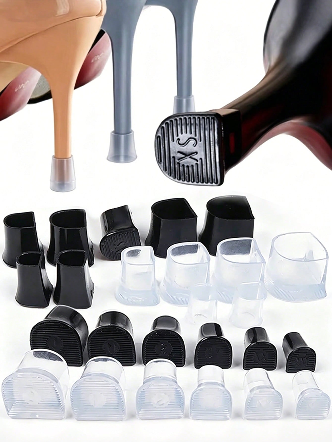 4~20 Pairs Silicone High Heel Anti-Slip Pads, Slippers, Dance Shoes Accessories, Latin Dance Shoes, Wedding Shoes Anti-Slip High Heel Protective Covers