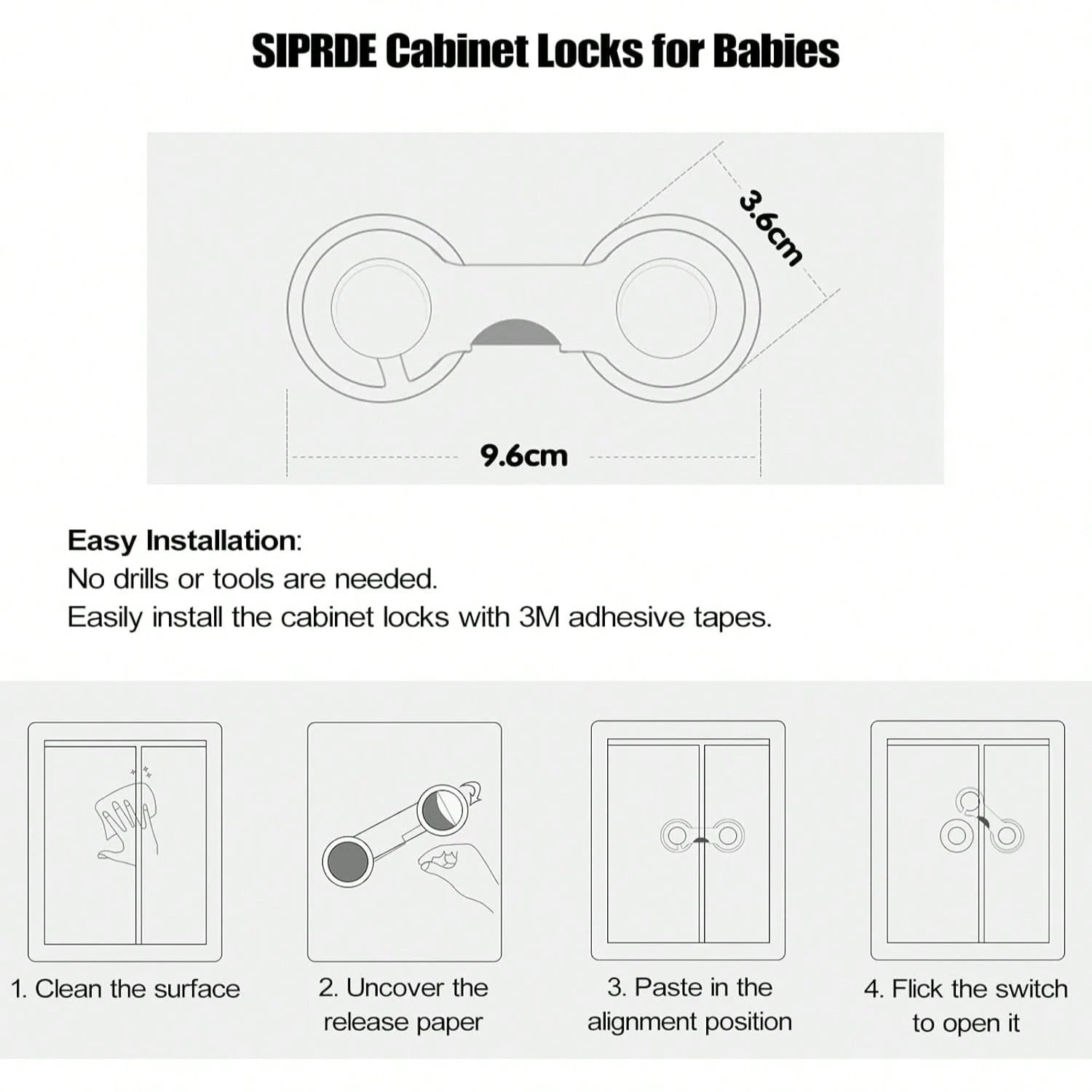 4/8/12/16PCS Children's Safety Locks For Drawer, Cabinet, Fridge, Door, Etc.