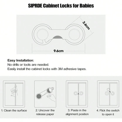 4/8/12/16PCS Children's Safety Locks For Drawer, Cabinet, Fridge, Door, Etc.