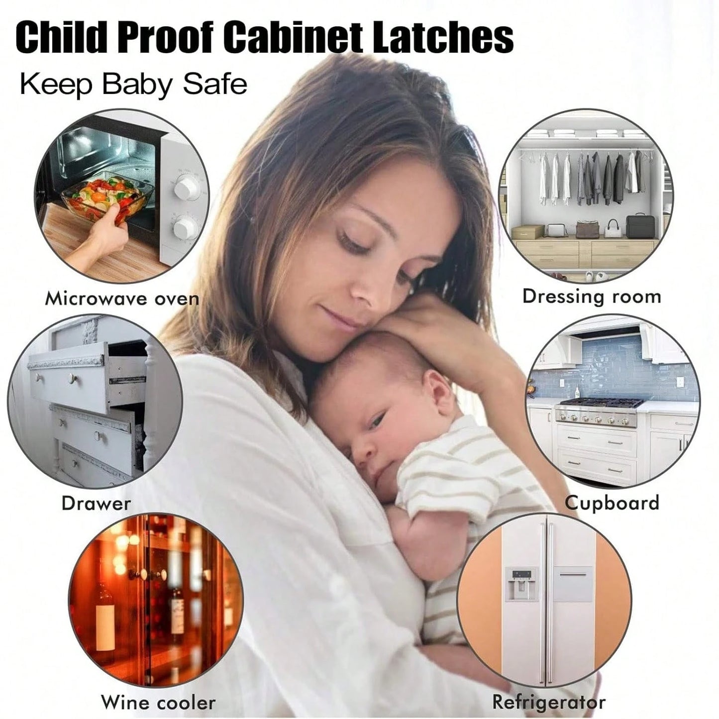 4/8/12/16PCS Children's Safety Locks For Drawer, Cabinet, Fridge, Door, Etc.