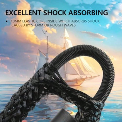 4 Feet Bungee Dock Line Adjustable Mooring Rope With Snubber Shock Absorbing Jet Ski Accessorie Marine Grade Mooring Tie Downs For Boats PWC Kayak Watercraft SeaDoo Pontoon 2Pack